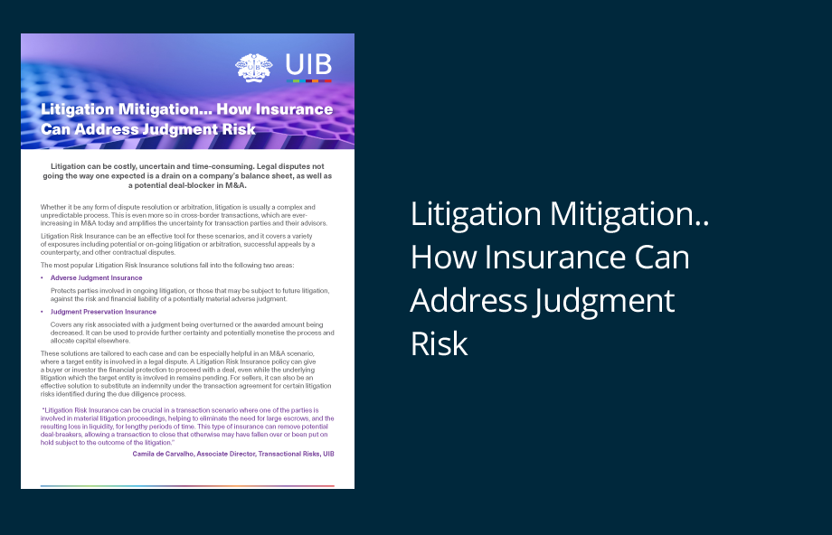 Litigation Risk Insurance Litigation Risk Insurance